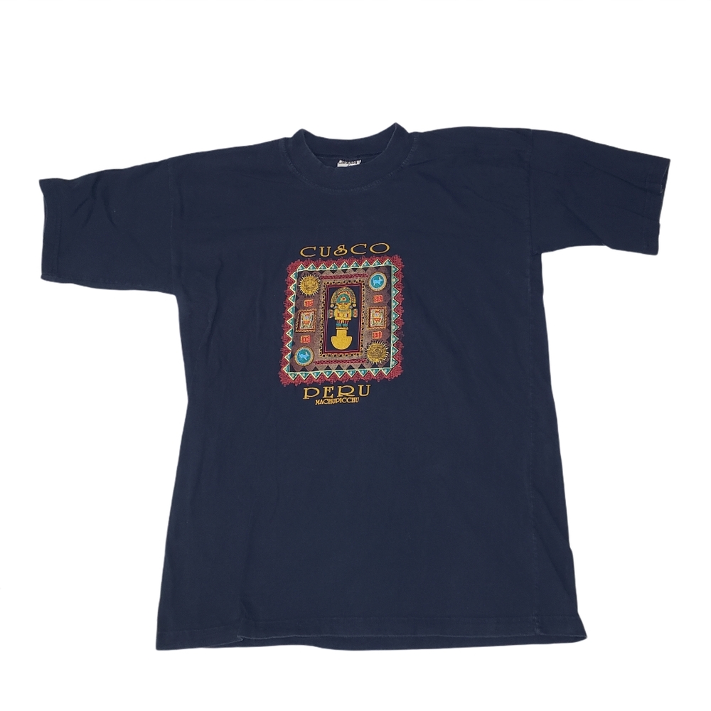 Machupicchu Cusco Peru Shirt Tee Creaciones Jara South America Tourism Blue M